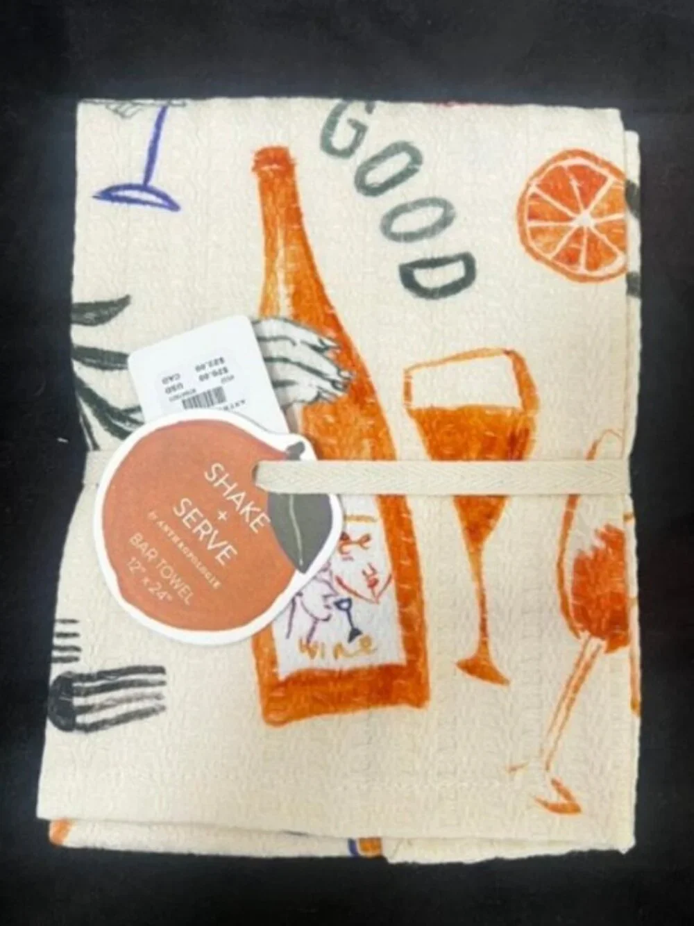 Anthropologie Peelin’ Good Bar Dish Towel - NWT